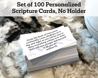 Mountain 100 Personalized Scripture Cards Without Card Holder Personalize Bible Verse Card Scripture Gift Custom Prayer Card Inspiration