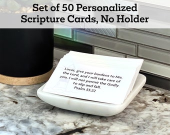 Lighthouse 50 Personalized Scripture Card Without Card Holder Personalize Bible Verse Card Scripture Gift Custom Prayer Card Encouragement