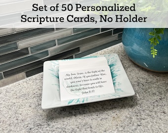 Poppy 50 Personalized Scripture Card Without Card Holder Personalize Bible Verse Card Scripture Gift Custom Prayer Card Gift Devotional