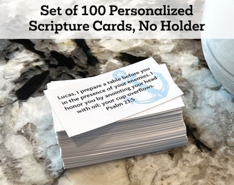 Anchor 100 Personalized Scripture Cards Without Card Holder Personalize Bible Verse Card Scripture Gift Custom Prayer Card Encouragement