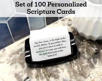 Poppy Personalized Scripture Card 100 Personalize Bible Verse Card Scripture Gift Custom Prayer Card Inspirational Devotional Encouragement