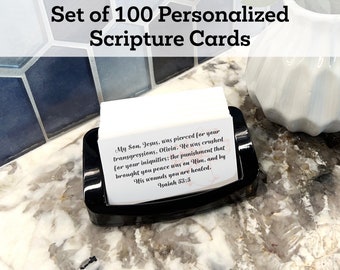 Lily Personalized Scripture Card 100 Personalize Bible Verse Card Scripture Gift Custom Prayer Card Inspirational Devotional Encouragement