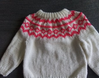 Little Girls Nordic Sweater.