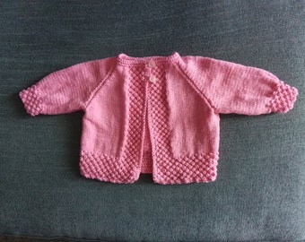 Hand Knitted Little Girls Sweater