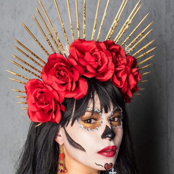 Day of the Dead Headpiece - Etsy