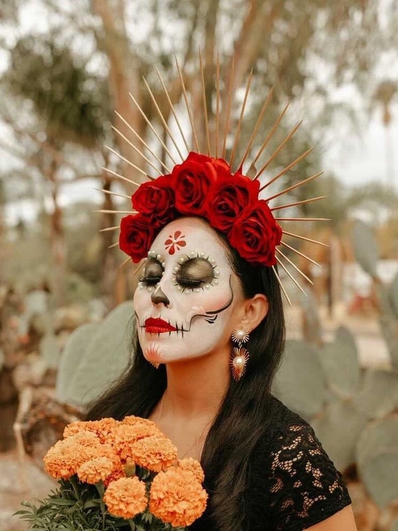 day of the dead woman headpiece
