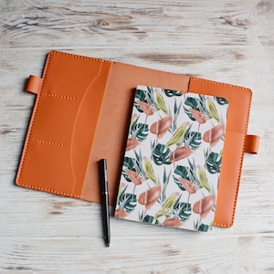Couverture pour agenda 2026 Stalogy365 en cuir orange / Couverture pour agenda Stalogy B6 B5 en cuir / Couverture pour agenda 2026 A6 en cuir