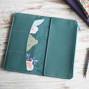 Cartera de cuero con inserto para agenda / Cartera con inserto para cuaderno de viaje / Cartera con inserto con cremallera para Hobonichi Weeks A6 B6 A5