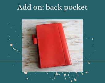 Tillägg för kalender / Läderficka bak / Olika storlekar / Tillägg för bakficka / Tillägg för anteckningsbok