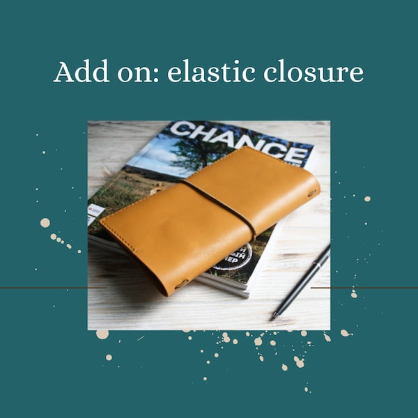 Add on elastic closure for Hobonichi weeks A5 A6 B6 cover / Planner elastic