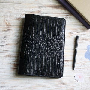 Black leather Hobonichi cover A5 / Leather A6 HON techo B6 slim cover / Hobonichi weeks mega cover / Leather planner cover
