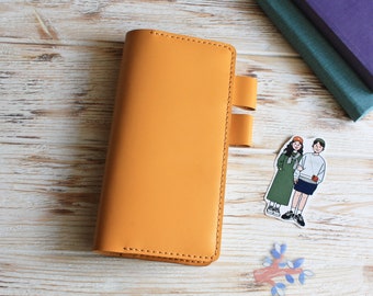Gelbe Leder Hobonichi Weeks Mega Cover / Leder Hobonichi A6 Techo Cover / B6 Slim Planner-Cover / A5 Hobonichi Cover