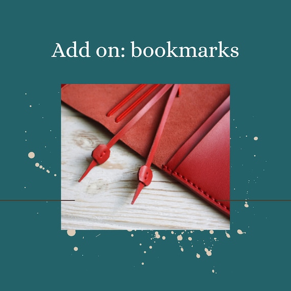 Add on Leather Bookmark for Hobonichi Weeks or Cousin Cover / Planner  Accessories 