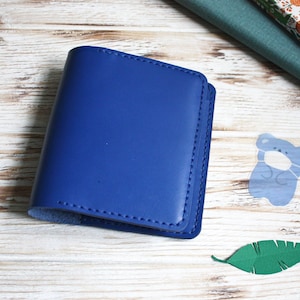 Blue leather micro happy notes cover 2026 / Big mini HP cover leather / Skinny classic happy planner cover / Disc planner cover leather