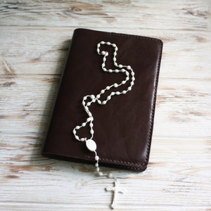 Brown leather jw kjv nwt bible cover personalized / Custom leather book cover / Jehovah witness gift / New world translation cover