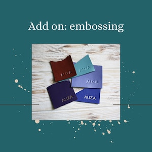 Add on personalization for planner cover or laptop sleeve / Leather planner embossing gold silver foil