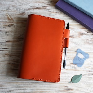 Funda de cuero naranja Kokuyo Jibun techo A5 B6 slim / Funda de cuero de manga Jibun Biz / Funda Jibun Days Life Biz / Funda 3 en 1 Jibun Techo 2026