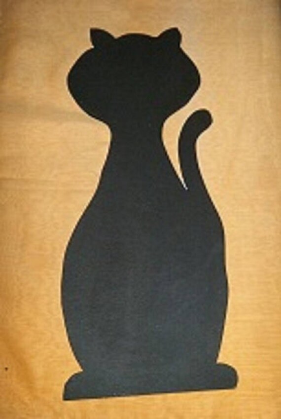 Ardoise Chat Bois Déco Enfant Bois Noir