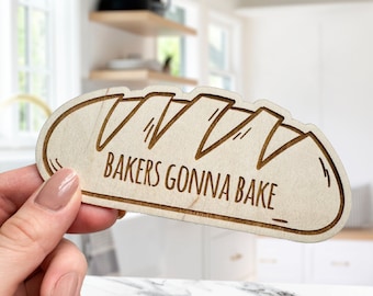 Bakken, schattige keukenmagneet, SVG gesneden bestand, bakkers gaan bakken, houten magneet, laserbestand, Glowforge, koffie minnaar cadeau, schattige keukenmagneet