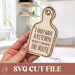 Aimant mignon, fichier de coupe SVG, aimant en bois drôle, fichier laser, Glowforge, mesures du liquide, modèle d'aimant de cuisine mignon, aimant SVG, numérique