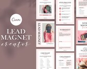Lead Magnet Canva Template Bundle - Workbook Templates - Pinterest & Instagram Templates - Checklist, Cheatsheets - Opt-In Freebie Templates