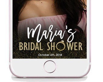 Bridal Shower Snapchat Filter, Bridal Shower Snapchat Geofilter, Bridal Shower Snap Chat Filter, Bridal Shower Geofilter, Gold geofilter