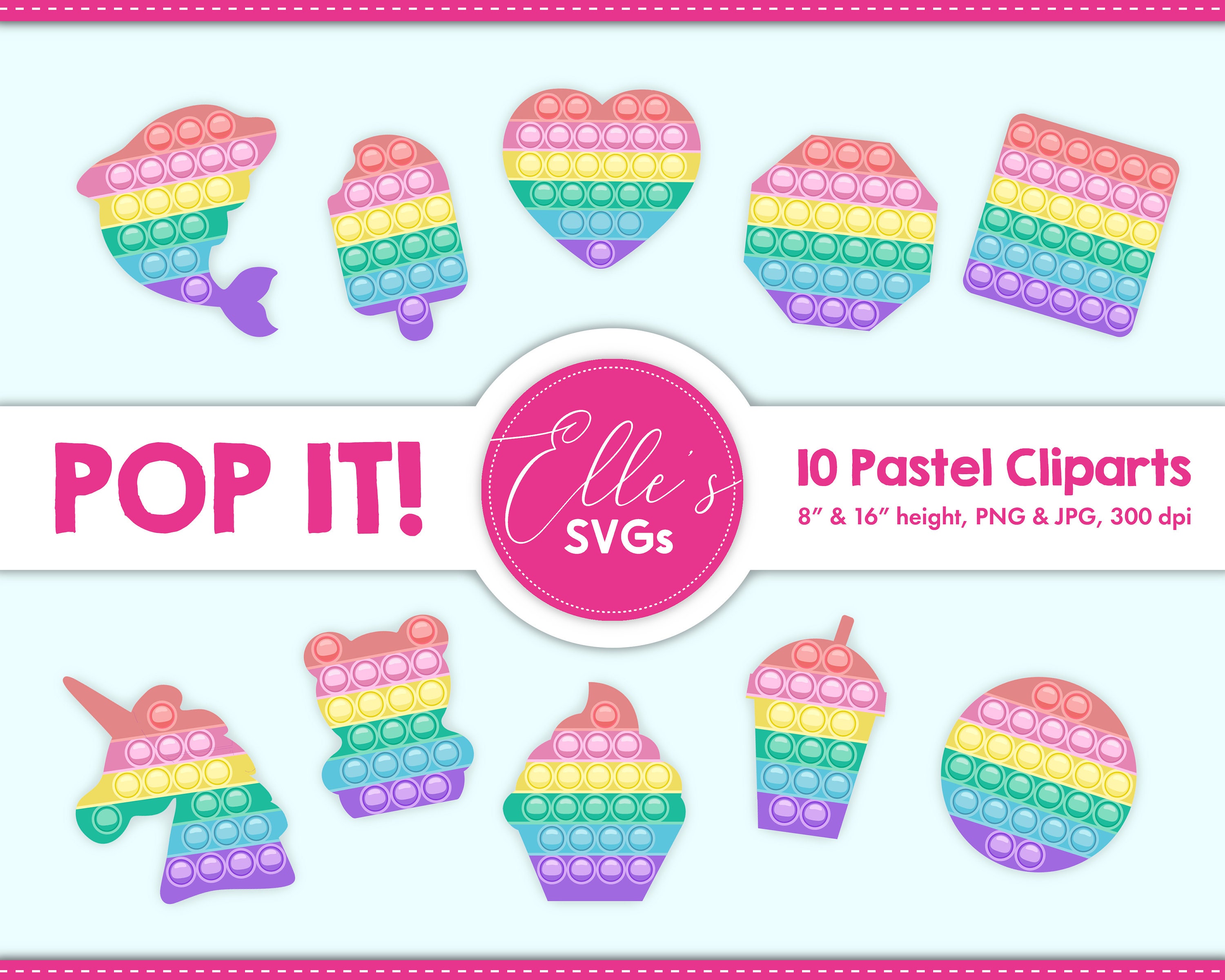 Popsicle pastel alphabet textured pop it fidget toy - kopalajams.com