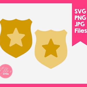 Police Badge Svg, Gold Police Badge Cut File, Police Clipart, Cricut, Silhouette, Personal & Commercial Use, INSTANT Download, Police