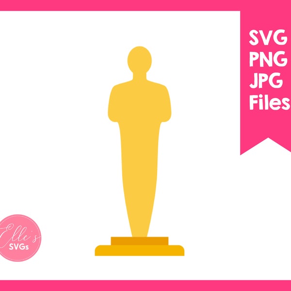 Trophy Svg, Oscar Cut File, Champion Clipart, Cup Stencil, Silhouette, Cricut, Personal and Commercial Use, INSTANT Download, Cut Files