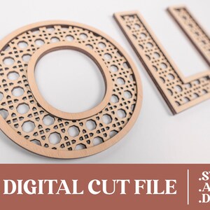 Rattan Letters Cut File, Alphabet Wood Letters, Laser Cut File, Name ...