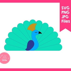 Peacock Svg, Peacock Cut File, Peacock Clipart, Cricut, Silhouette, Personal & Commercial Use, INSTANT Download, Cute Animals Clipart