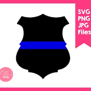 Police Badge Svg, Police Badge Cut File, Police Clipart, Badge Svg, Cricut, Silhouette, Personal & Commercial Use, INSTANT Download, Police