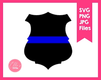 Police Badge Svg, Police Badge Cut File, Police Clipart, Badge Svg, Cricut, Silhouette, Personal & Commercial Use, INSTANT Download, Police