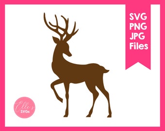 Rensilhuett Svg, renklippsfil, ren SVG, julclipart, Cricut, silhuett, personlig och kommersiell användning, direktnedladdning