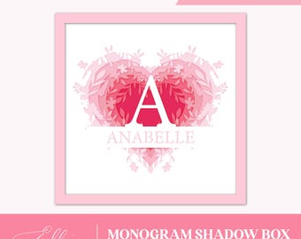 Gesplitste monogram Shadow Box SVG-bundel | 6 lagen alfabet gesneden bestanden | Gepersonaliseerde naamlijst | Cricut silhouet lasergesneden bestanden Svg Dxf Eps