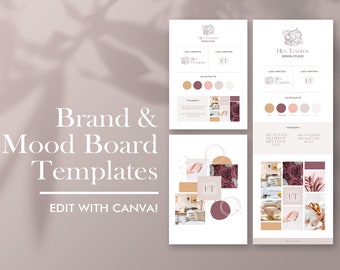 Sjabloon canvasmerkbord, minimalistisch moodboard (digitale download)