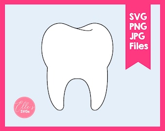 Tooth Svg, Tooth Cut File, Tooth Fairy Clipart, Baby Tooth Svg, Dentist Svg, Cricut, Silhouette, Personal & Commercial Use, INSTANT Download