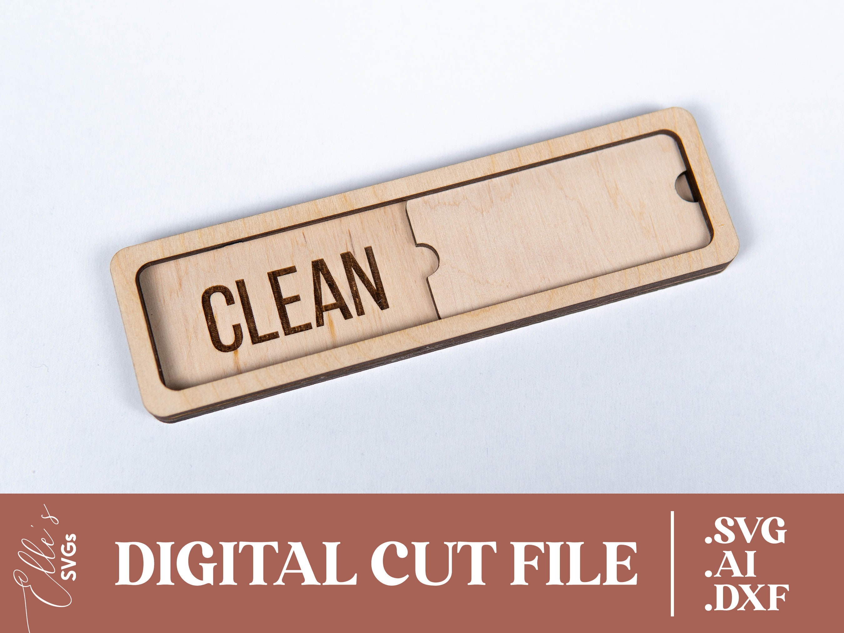 Farmhouse Clean Dirty Dishwasher Magnet, Rustic Farmhouse Decor