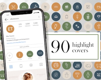 90 Instagram Highlight Cover, Earth Colors Instagram Highlights, Social Media Icons, Insta Highlight Cover, Instagram, Instagram Covers