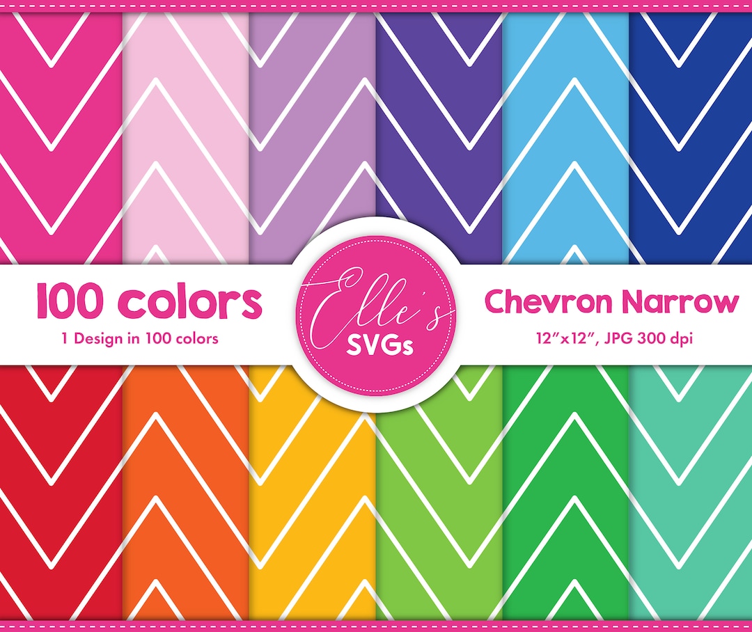 100 Colors Digital Paper, Chevron Digital Paper 100 Colors ...