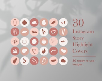 Abstract Instagram Highlight Cover, 30 Instagram Highlights, Social Media Icons, Rose Highlight Cover, Instagram, Instagram Highlight Cover