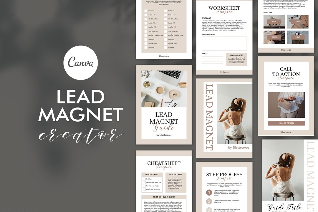 Lead Magnet Canva Template Bundle - Workbook Templates - Pinterest ...