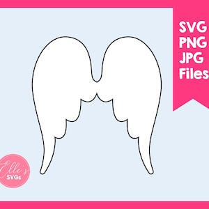 Wings Svg, Wings Cut File, Wings Clipart, Cricut, Silhouette, Personal & Commercial Use, INSTANT Download, Cut File, Angel Wings Clipart