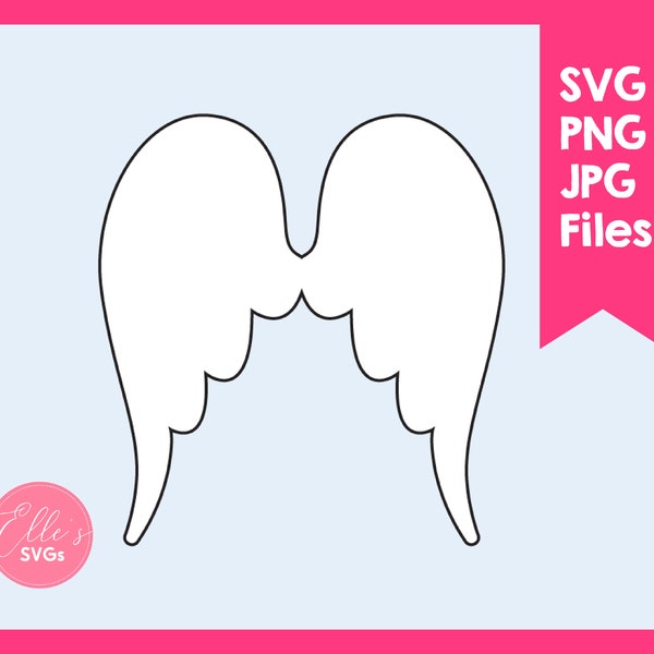 Wings  Svg, Wings  Cut File, Wings   Clipart, Cricut, Silhouette, Personal & Commercial Use, INSTANT Download, Cut File, Angel Wings Clipart