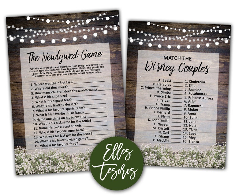 Rustic Bridal Shower Games and Signs Printable Bridal Shower Bundle Bridal Shower Games Bridal Shower Signs Package Rustic Instant Download