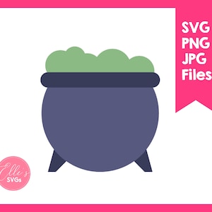 Cauldron Svg, Cauldron Cut File, Cauldron Clipart, Witches&#39; Brew, Halloween Clipart, Personal & Commercial Use, INSTANT Download, Cut File