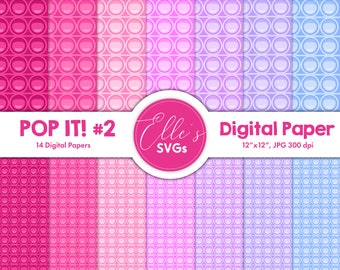 POP IT Digital Paper #2, Popit Digital Paper 14 Designs, Pink Pop It, Fidget Toy, Pop It Clipart, Scrapbooking, Background, Téléchargement instantané