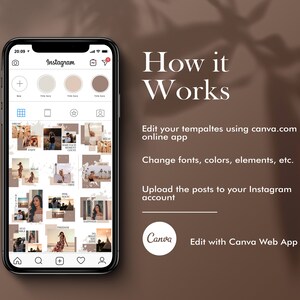Instagram Templates for Canva, Nudes, Instagram Feed Layout, Premade