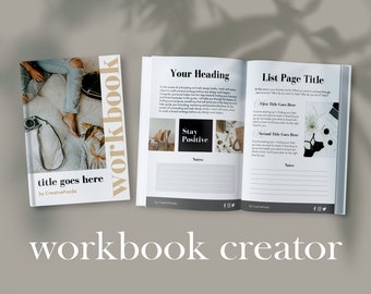 Szablon e-booka, Szablon skoroszytu, Kurs online Canva, Szablon listy kontrolnej, Arkusz roboczy, Skoroszyt webinarowy Canva, Minimalistyczny magnes ołowiowy