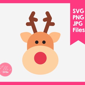 Süßes Rentier Svg, Rentier SVG, Rentier SVG, Weihnachten Clipart, Cricut, Silhouette, Personal & Kommerzielle Nutzung, SOFORT Download, Weihnachten